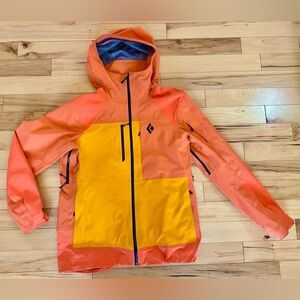 Men’s Black Diamond Two Toned Orange Ski/Snowboard Jacket